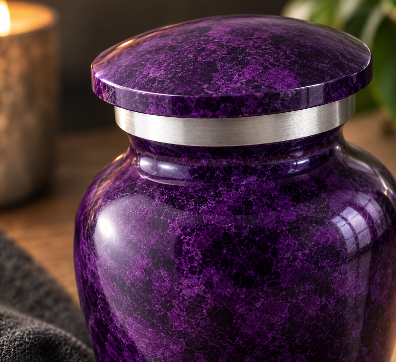 Amethyst Swirl Keepsake Memorial Urn