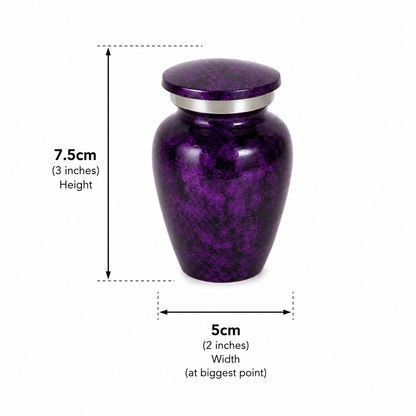 Amethyst Swirl Keepsake Memorial Urn