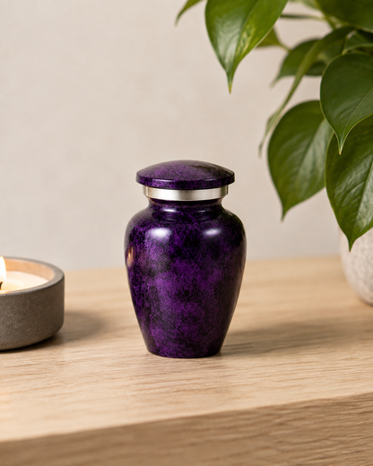 Amethyst Swirl Keepsake Memorial Urn
