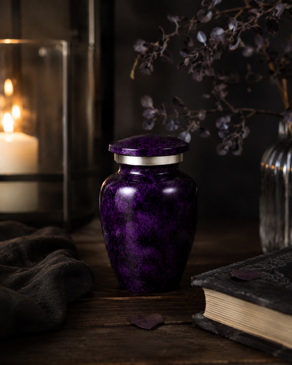 Amethyst Swirl Keepsake Memorial Urn
