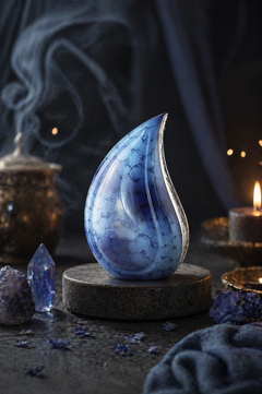 Aqua Veil Memorial Teardrop Urn