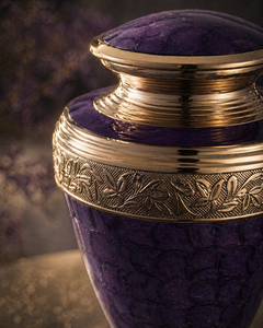 Aurelian Violet Brass Memorial Urn