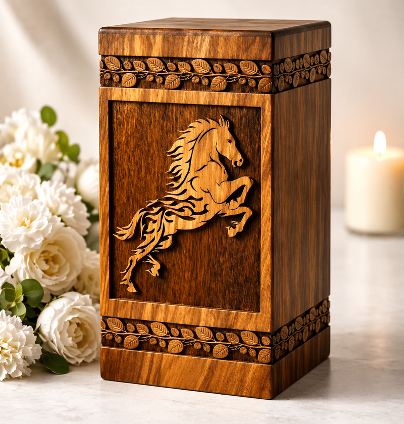 Why Choose a Wooden Horse Urn?
