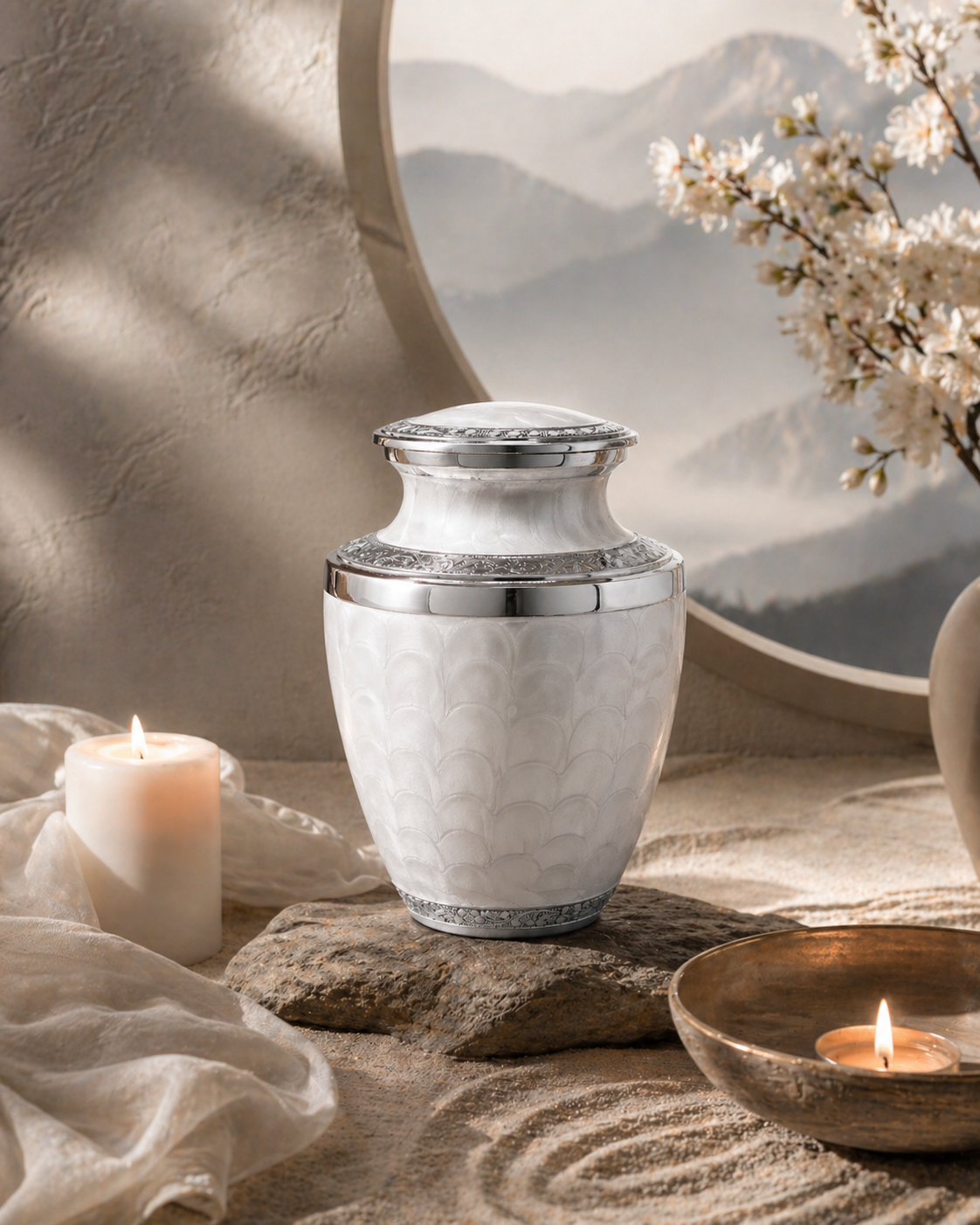 Silver Veil Urn