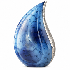 Aqua Veil Teardrop Urn
