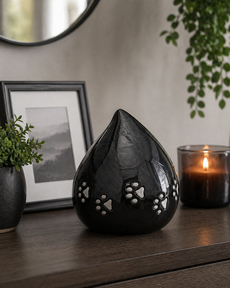 Why Choose the Midnight Paws Teardrop Urn?