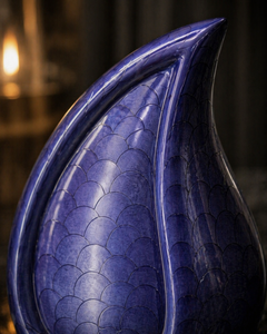 Indigo Veil Teardrop Urn
