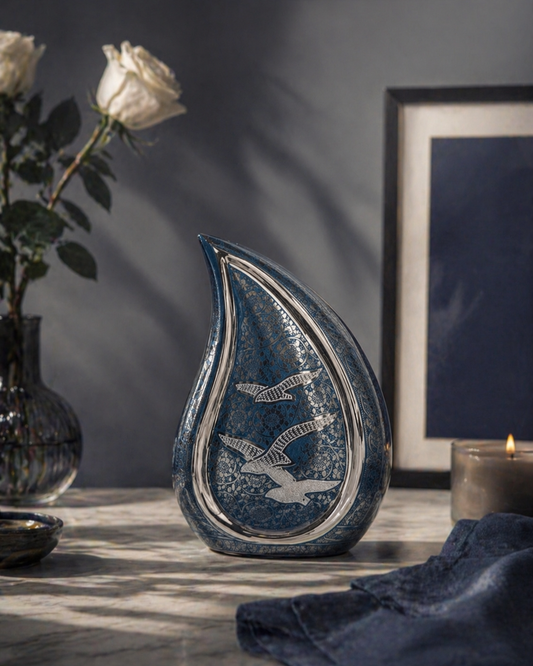 Azure Flight Teardrop Urn