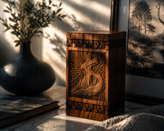 Wooden Cross Urn