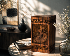 Wooden Cross Urn