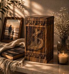 Wooden Cross Urn