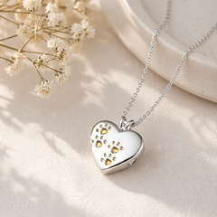 Vacuum Plated Heart Necklace for Pets