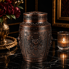 Ornate Floral Keepsake Urn