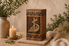 Wooden Cross Urn