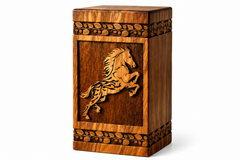 Wooden Horse Urn