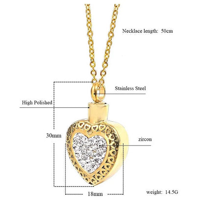 Heart Keepsake Memorial Necklace