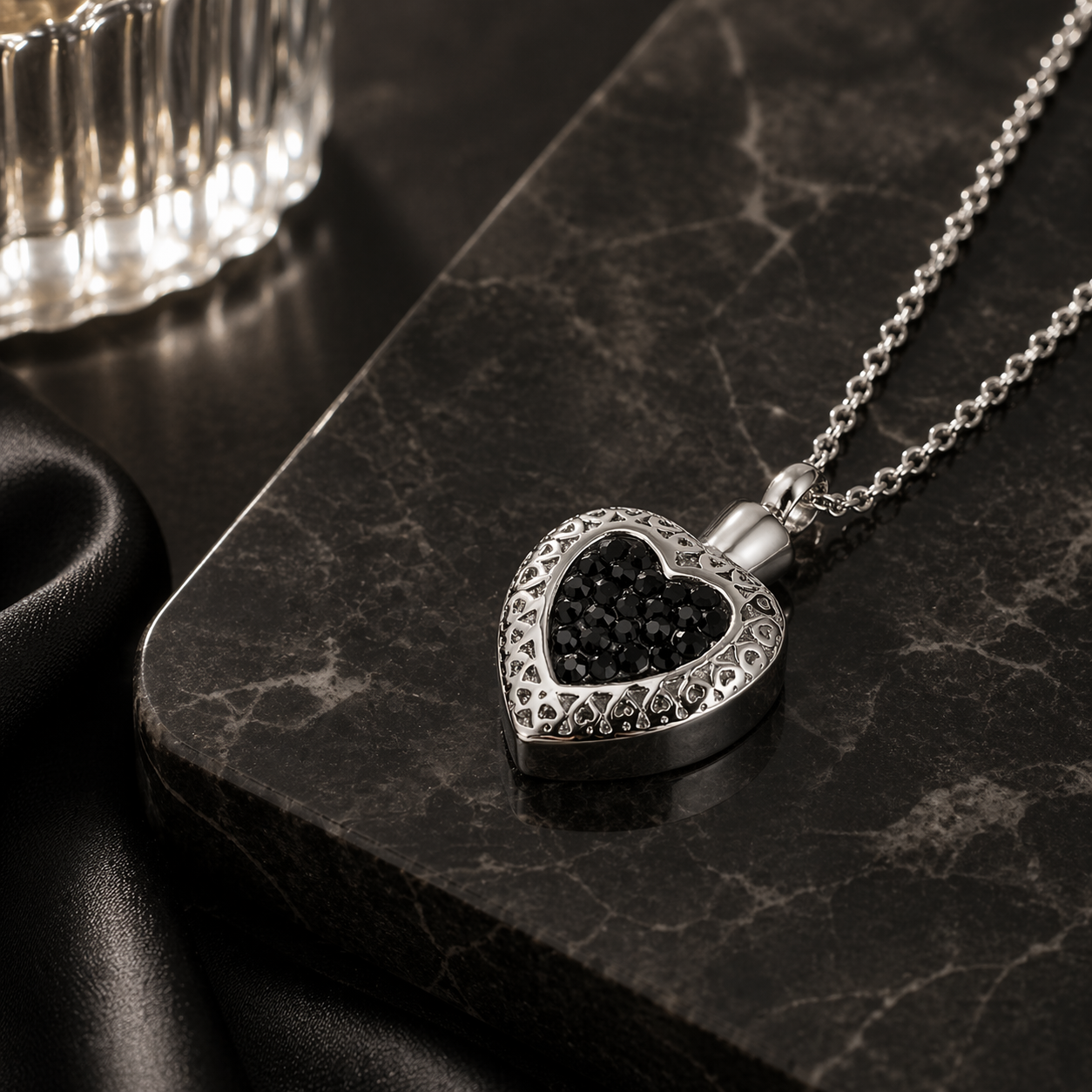 Heart Keepsake Memorial Necklace