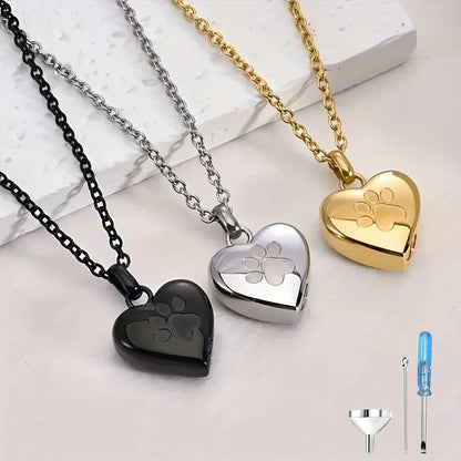 Heart Pet Keepsake Memorial Necklace