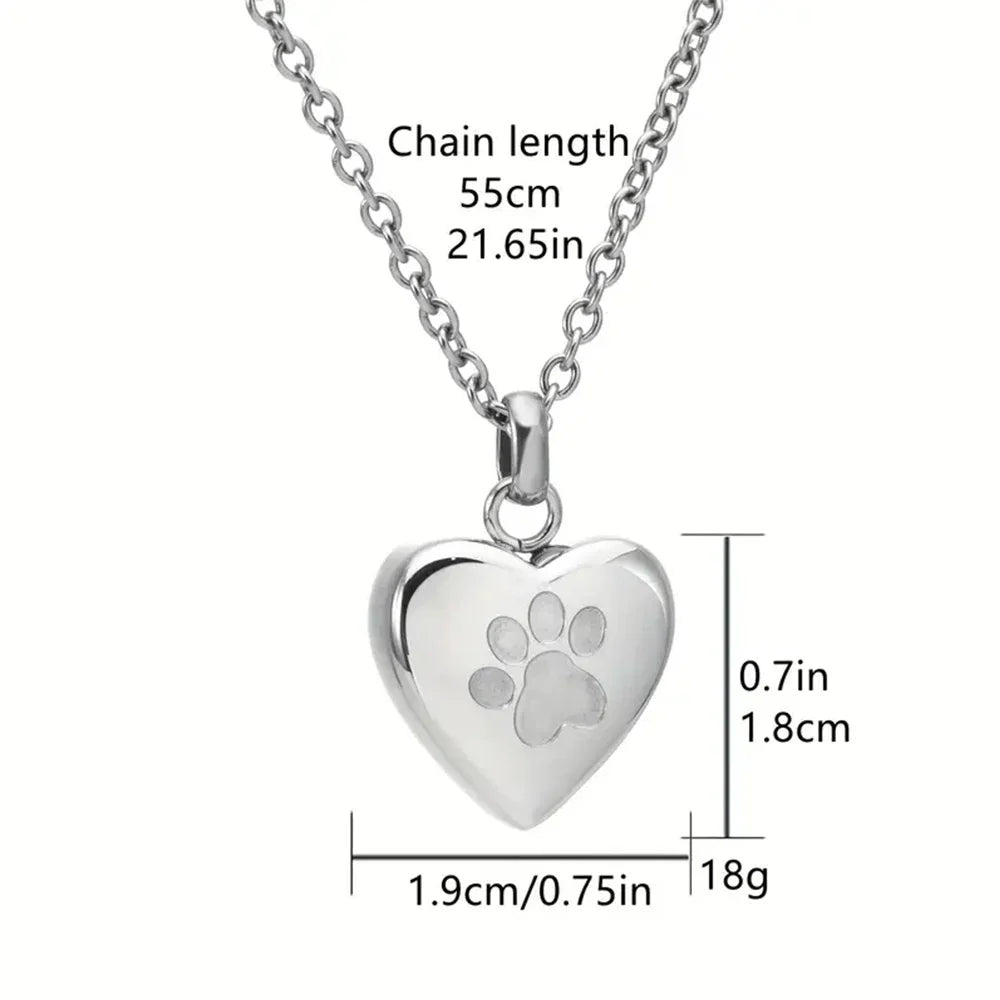 Heart Pet Keepsake Memorial Necklace