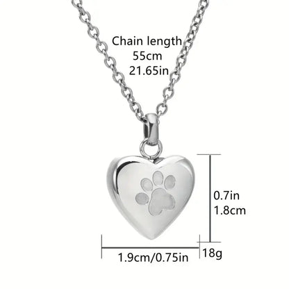 Heart Pet Keepsake Memorial Necklace