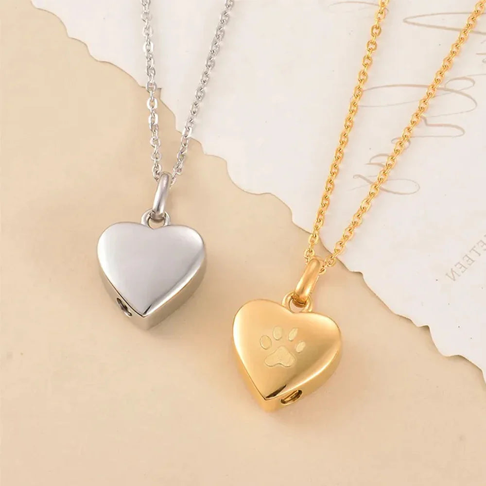 Heart Pet Keepsake Memorial Necklace