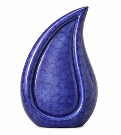 Indigo Veil Blue Teardrop Urn