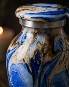 Ocean Swirl Keepsake Memorial Urn