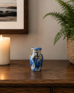 Ocean Swirl Keepsake Memorial Urn