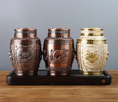Ornate Floral Keepsake Memorial Urn