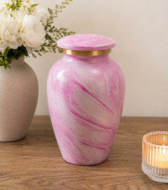Rose Swirl Keepsake Memorial Urn