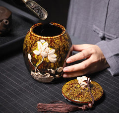 Lotus Engraved Keepsake Urn