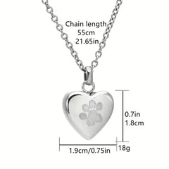 Heart Shaped Keepsake Necklace for Pets