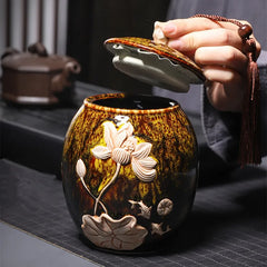 Lotus Engraved Keepsake Urn