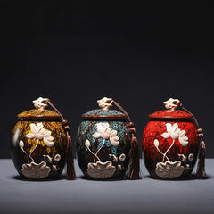 Lotus Engraved Keepsake Urn