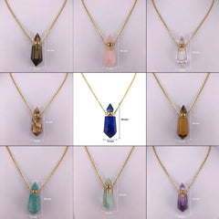 Natural Stone Crystal Keepsake Necklace
