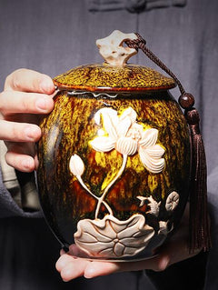 Lotus Engraved Keepsake Urn