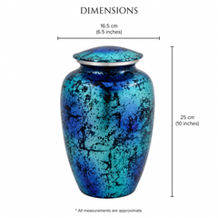 Tempest Blue Memorial Urn