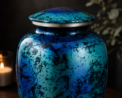 Tempest Blue Memorial Urn