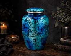 Tempest Blue Memorial Urn