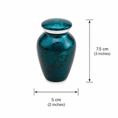 Tidal Teal Keepsake Memorial Urn