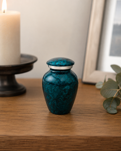 Tidal Teal Keepsake Memorial Urn