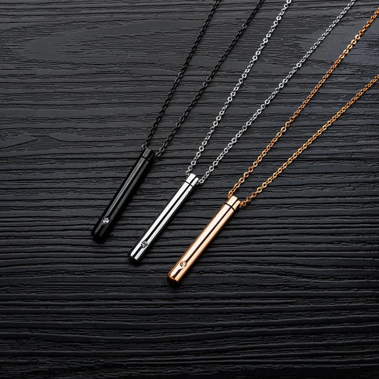Titanium Steel Keepsake Memorial Necklace