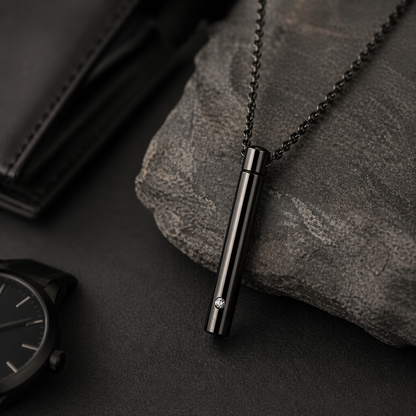 Titanium Steel Keepsake Memorial Necklace