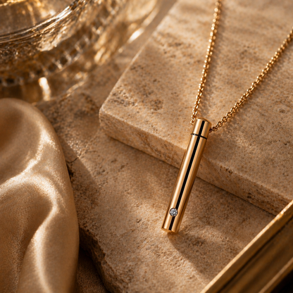 Titanium Steel Keepsake Memorial Necklace