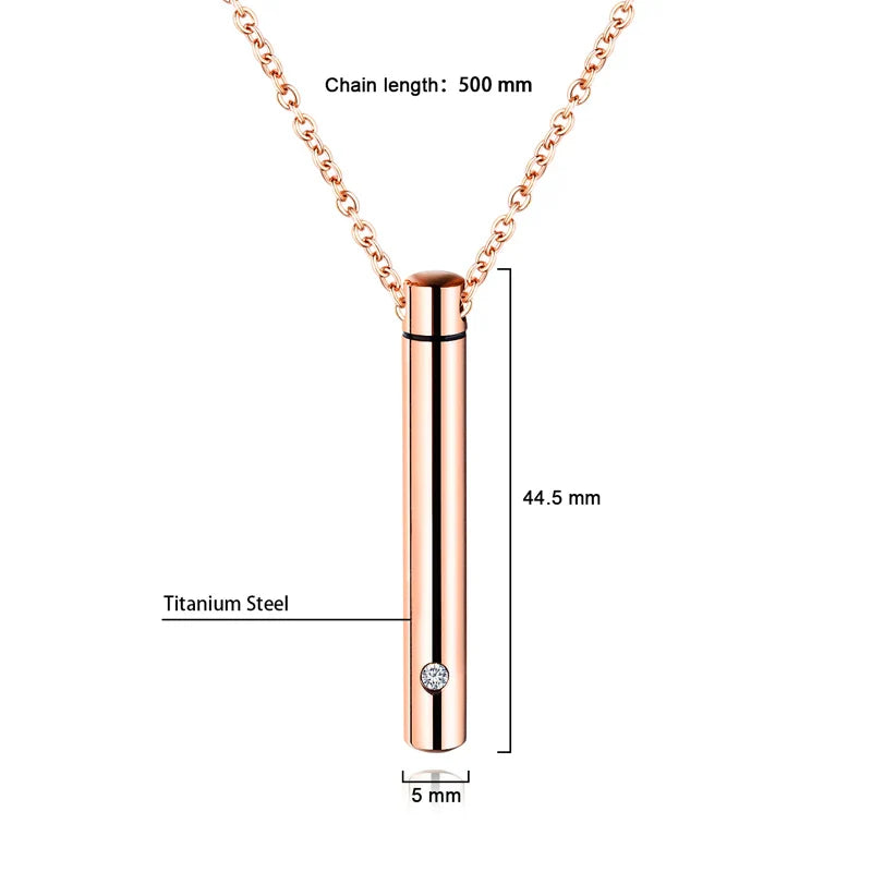 Titanium Steel Keepsake Memorial Necklace
