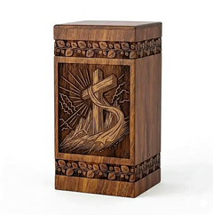 Wooden Cross Urn