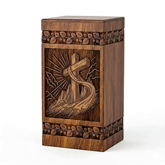 Wooden Cross Urn